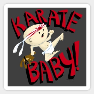 Karate Baby - Like the funny younger cousin of Karate Kid Sticker